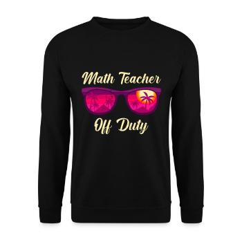 Math teacher Teacher off duty math teacher - Unisex Sweatshirt - black - Front - Alina (178cm) & Michal (187cm)