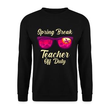 Enseignant de la semaine de relâche Enseignant en congé scolaire - Sweat-shirt Unisexe - noir - Devant - Alina (178cm) & Michal (187cm)