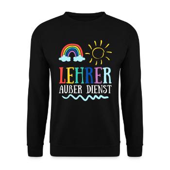 Teacher off duty teacher School holiday teacher - Unisex Sweatshirt - black - Front - Alina (178cm) & Michal (187cm)