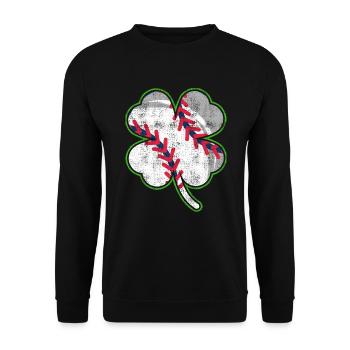 Joueur de baseball Clover Lucky Charm - Sweat-shirt Unisexe - noir - Devant - Alina (178cm) & Michal (187cm)