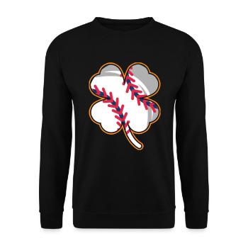 Joueur de baseball Clover Lucky Charm - Sweat-shirt Unisexe - noir - Devant - Alina (178cm) & Michal (187cm)