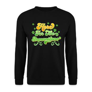 Here for the players of Shenanigans - Unisex Sweatshirt - black - Front - Alina (178cm) & Michal (187cm)