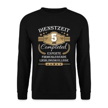 Dienstzeit 5 Jahre Lieblingskollege Jubiläum - Unisex Pullover - Schwarz - Vorne - Alina (178cm) & Michal (187cm)