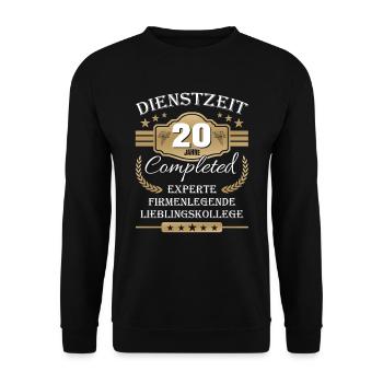 Dienstzeit 20 Jahre Lieblingskollege Jubiläum - Unisex Pullover - Schwarz - Vorne - Alina (178cm) & Michal (187cm)