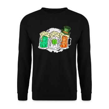 Irlande Bière Fête irlandaise de la Saint-Patrick - Sweat-shirt Unisexe - noir - Devant - Alina (178cm) & Michal (187cm)