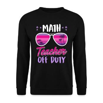 Math teachers off duty on holiday Math teachers - Unisex Sweatshirt - black - Front - Alina (178cm) & Michal (187cm)