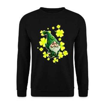 Leprechaun St. Patrick’s Day Goblin Clover - Sweat-shirt Unisexe - noir - Devant - Alina (178cm) & Michal (187cm)