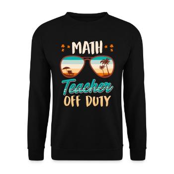 Math teachers off duty on holiday Math teachers - Unisex Sweatshirt - black - Front - Alina (178cm) & Michal (187cm)