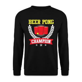 Beer Pong Champion Bierpong Party Bier Pong - Sweat-shirt Unisexe - noir - Devant - Alina (178cm) & Michal (187cm)
