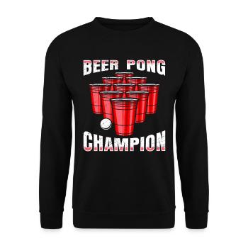 Bierpong Champion Beer Pong Champ Bier Pong - Sweat-shirt Unisexe - noir - Devant - Alina (178cm) & Michal (187cm)