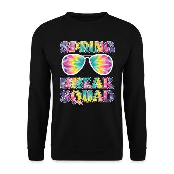 Spring Break Squad Summer Holidays Spring Break - Unisex Sweatshirt - black - Front - Alina (178cm) & Michal (187cm)