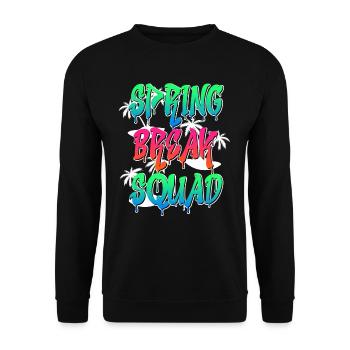 Spring Break Squad Summer Holidays Spring Break - Unisex Sweatshirt - black - Front - Alina (178cm) & Michal (187cm)