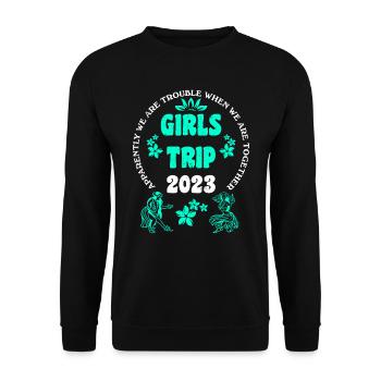 Voyage filles 2023 Mädelsurlaub Girls Spring Break - Sweat-shirt Unisexe - noir - Devant - Alina (178cm) & Michal (187cm)