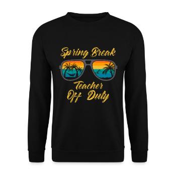Enseignant de la semaine de relâche Enseignant en congé scolaire - Sweat-shirt Unisexe - noir - Devant - Alina (178cm) & Michal (187cm)