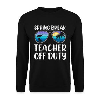Enseignant de la semaine de relâche Enseignant en congé scolaire - Sweat-shirt Unisexe - noir - Devant - Alina (178cm) & Michal (187cm)