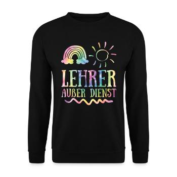 Teacher off duty teacher School holiday teacher - Unisex Sweatshirt - black - Front - Alina (178cm) & Michal (187cm)