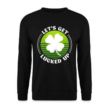 Ayons de la chance pour la Saint-Patrick de Clover - Sweat-shirt Unisexe - noir - Devant - Alina (178cm) & Michal (187cm)