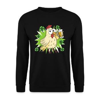 Poulet de la Saint-Patrick - Sweat-shirt Unisexe - noir - Devant - Alina (178cm) & Michal (187cm)