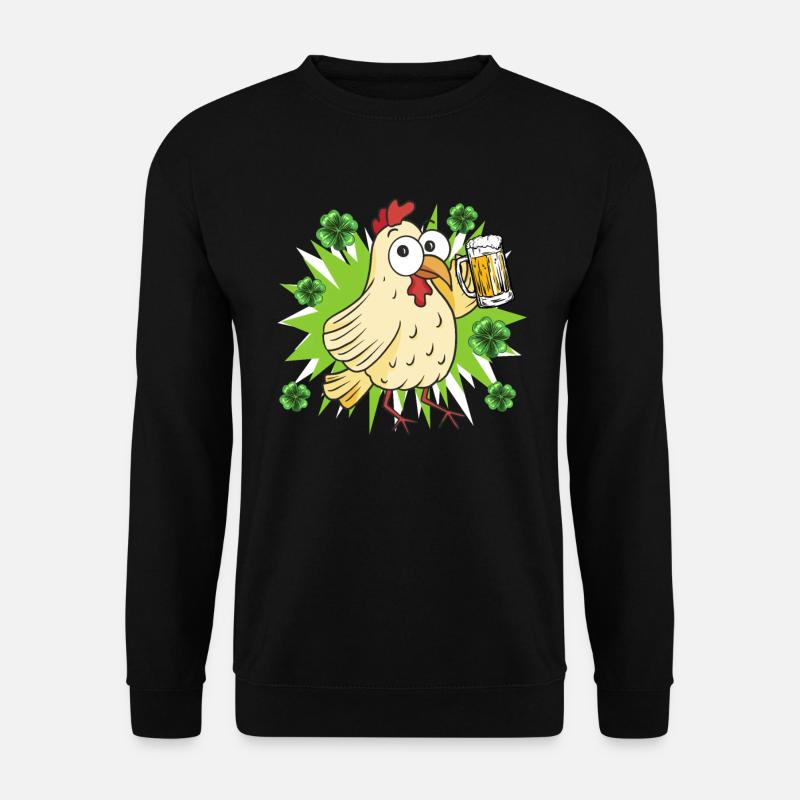 St. Patrick’s Day Huhn - Unisex Pullover - Schwarz