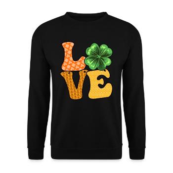 Les Irlandais adorent la Saint-Patrick - Sweat-shirt Unisexe - noir - Devant - Alina (178cm) & Michal (187cm)