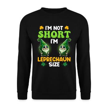 Leprechaun Size Little Friend St. Patrick's Day - Unisex Sweatshirt - black - Front - Alina (178cm) & Michal (187cm)