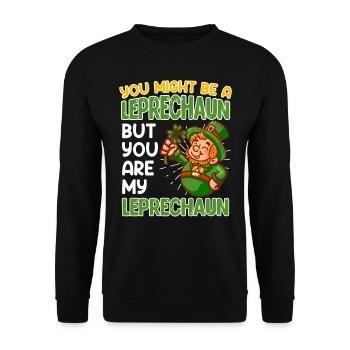 Tu es mon lutin le jour de la Saint-Patrick - Sweat-shirt Unisexe - noir - Devant - Alina (178cm) & Michal (187cm)