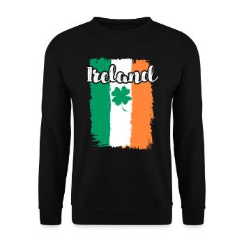 Ireland Shamrock St. Patrick's Day - Unisex Sweatshirt - black - Front - Alina (178cm) & Michal (187cm)