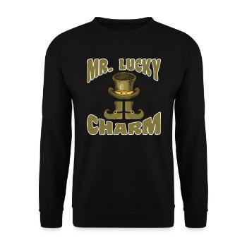Mr Lucky Charm Glücksbringer Saint-Patrick - Sweat-shirt Unisexe - noir - Devant - Alina (178cm) & Michal (187cm)