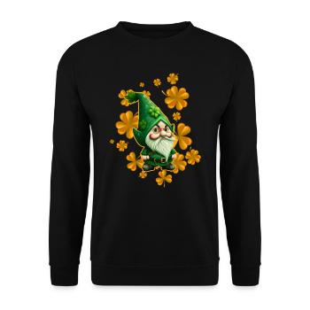 Leprechaun St. Patrick’s Day Goblin Clover - Sweat-shirt Unisexe - noir - Devant - Alina (178cm) & Michal (187cm)
