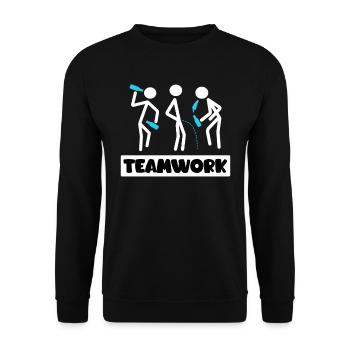 Teamwork Summer Vacation with Friends Spring Break - Unisex Sweatshirt - black - Front - Alina (178cm) & Michal (187cm)