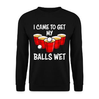 Beer Pong Balls Get Wet Beer Pong Beer Pong - Unisex Sweatshirt - black - Front - Alina (178cm) & Michal (187cm)