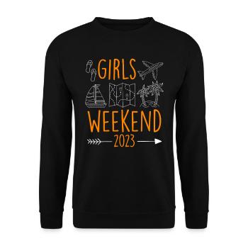 Mädelswochenende Girls Weekend 2023 Spring Break - Sweat-shirt Unisexe - noir - Devant - Alina (178cm) & Michal (187cm)