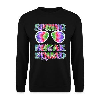 Spring Break Squad Summer Holidays Spring Break - Unisex Sweatshirt - black - Front - Alina (178cm) & Michal (187cm)