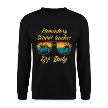 Classe d’école primaire de vacances Enseignant en congé Enseignant - Sweat-shirt Unisexe - noir - Devant - Alina (178cm) & Michal (187cm)