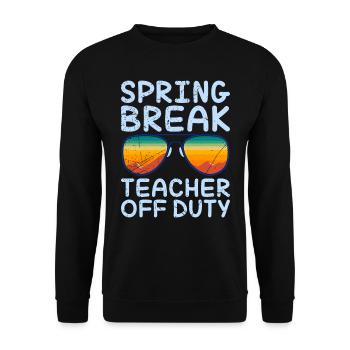 Enseignant de la semaine de relâche Enseignant en congé scolaire - Sweat-shirt Unisexe - noir - Devant - Alina (178cm) & Michal (187cm)