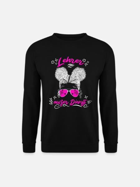 Teacher off duty Lehrerin Schule Ferien Lehrer - Unisex Pullover - Schwarz