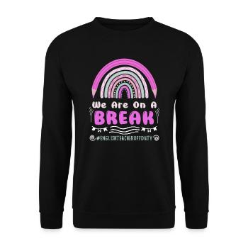Englischehrer in Ferien Lehrer außer Dienst Lehrer - Unisex Pullover - Schwarz - Vorne - Alina (178cm) & Michal (187cm)