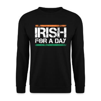 Irlandais d’un jour Fête de la Saint-Patrick - Sweat-shirt Unisexe - noir - Devant - Alina (178cm) & Michal (187cm)