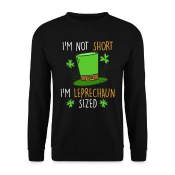 Leprechaun Size Little Friend St. Patrick's Day - Unisex Sweatshirt - black - Front - Alina (178cm) & Michal (187cm)