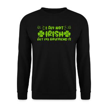 Irischer Freund St Patrick’s Day - Unisex Pullover - Schwarz - Vorne - Alina (178cm) & Michal (187cm)