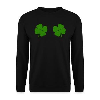 Manigances St Patrick’s Day Clover Ladies - Sweat-shirt Unisexe - noir - Devant - Alina (178cm) & Michal (187cm)