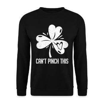 Can't Pinch this Clover St. Patrick's Day - Unisex Sweatshirt - black - Front - Alina (178cm) & Michal (187cm)