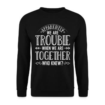 Amis Problèmes quand ensemble vacances de printemps - Sweat-shirt Unisexe - noir - Devant - Alina (178cm) & Michal (187cm)