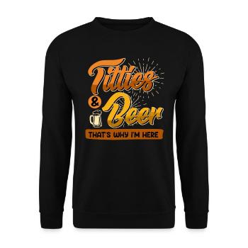 Fête de célébration des fêtes Mésanges et fête de la bière - Sweat-shirt Unisexe - noir - Devant - Alina (178cm) & Michal (187cm)