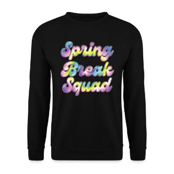 Spring Break Squad Summer Holiday Spring Break - Unisex Sweatshirt - black - Front - Alina (178cm) & Michal (187cm)