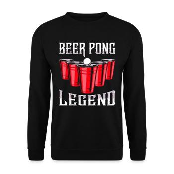 Beer Pong Legend Beer Pong Party Beer Pong - Unisex Sweatshirt - black - Front - Alina (178cm) & Michal (187cm)