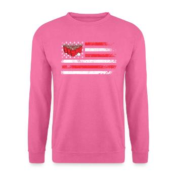 Stars and Stripes USA Beer Pong Bier Pong - Sweat-shirt Unisexe - rose - Devant