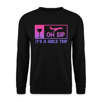 Girl Strip Girls Trip Holiday Spring Break - Sweat-shirt Unisexe - noir - Devant - Alina (178cm) & Michal (187cm)