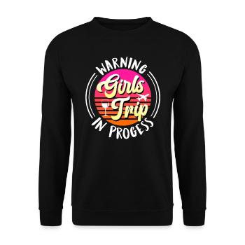 Attention Girl Strip Girls Troupe Spring Break - Sweat-shirt Unisexe - noir - Devant - Alina (178cm) & Michal (187cm)