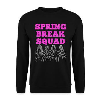 Spring Break Squad Summer Holidays Spring Break - Unisex Sweatshirt - black - Front - Alina (178cm) & Michal (187cm)